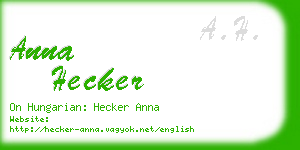 anna hecker business card